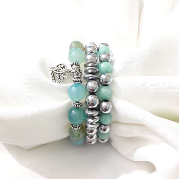 Cyan Bracelet Stack