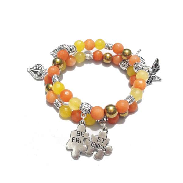 Agate Friendship Bracelet Pairs