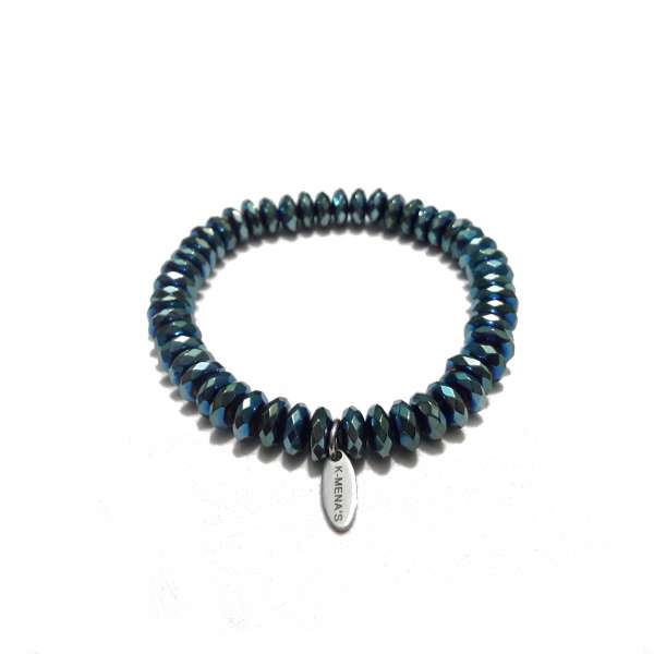 Green Abacus Hematite Bracelet
