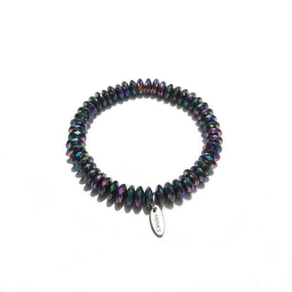 Multi-colour Abacus Hematite Bracelet