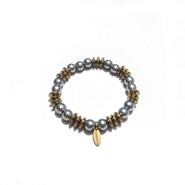 Gold & Silver Hematite Bracelet