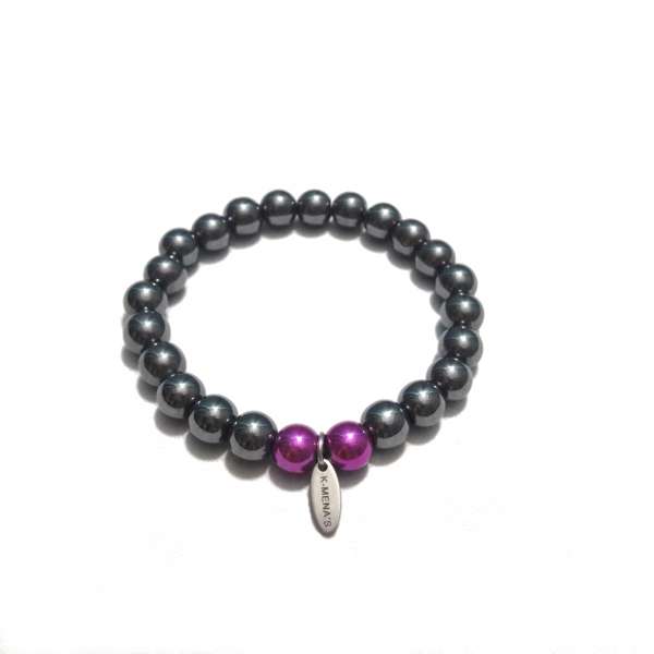Magenta Hematite Bracelet