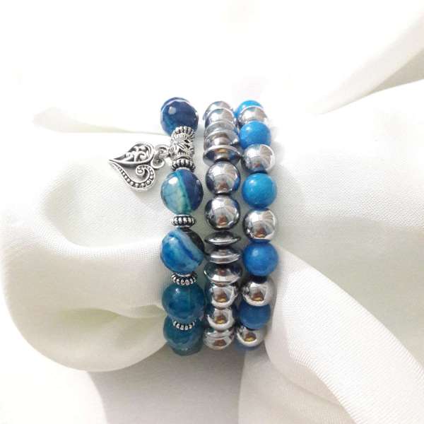 Blue Bracelet Stack