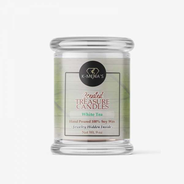 White Tea - 9oz Scented Treasure Candles