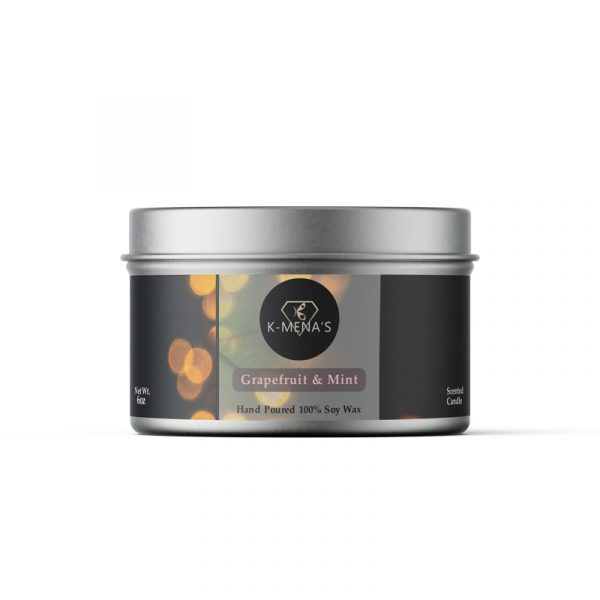 Grapefruit & Mint Tin Candle – 6oz
